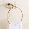 Handdoekringen Luxe Crystal Brass Gold Handdoek Ring Handdoekhouder Bad L Bar Badkamer Accessoires Woondecoratie Nuttig HK-23