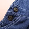 NZ191 -overalls voor kinderen verdikken katoen winter slabbetje jeans jongen babymeisje denim overalls kinderkleding retail8901559