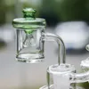 Capuchon de carburateur à double flux d'air directionnel Dôme en verre fumé avec chambres à air creuses pour les inserts de perles quratz banger terp à dessus plat à utiliser