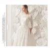 New Summer Boho Beach Wedding Dresses 2024 Lace Bohemian Bridal Gowns Casamento Botat Neck Sleeves Knee Length Robe De Mariage