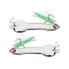 Spoon Fishing Lure Metal Jig Bait Crankbait Casting Sinker Spoons with Feather Treble Hooks for Trout Bass Spinner Baits8464230