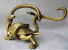 Excellent Copper brass Dragon Turtle Snake Myth Basaltic God beast statue