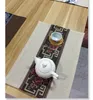 Patchwork Peony Chinese Linne Cloth Placemat Bomull Rektangel Plate Bowl Mat Etniska Matbord Mat Kaffekuddar 30 x 40cm