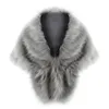 Ny 2018 Kvinnor Ladies Luxury Faux Fur Vest Coat Winter Wharm Tjock Elegant Bridal Bröllop Vit Fur Sjalar Kaps Jacka H1