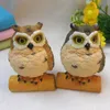 Artificial Animal Owl Miniature Fairy Garden Hem Hus Inredning Mini Craft Micro Landskapsarkitektur Dois DIY Tillbehör ZA5827