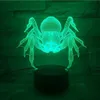Coole Spinne 3D Illusion Nachtlicht 7Color Touch Schalter LED Tisch Schreibtischlampe Geschenk #R87