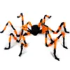 Halloween hemsk stor svart furry falsk spindel storlek 30cm 50cm 75cm kryp trick eller behandla Halloween dekoration Stor storlek spindel