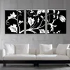 Senza cornice 3 pezzi nero bianco fiore albero moderno grande HD stampa su tela pittura arte immagine per soggiorno casa decorazione della parete7477486