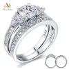 Pavão estrela estilo vintage 1 ct esterlina 925 prata 2-pc aniversário de casamento anel de noivado conjunto jóias cfr8102 d18111306