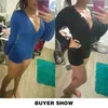 Sexy Black Bodysuit Rompertjes Womens Jumpsuit Rib Katoen Button V-hals Bodycon Elegante Playsuit Korte Overalls