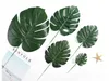 Falsi leavas artificiale Tropical Palm DYI foglie verdi Monstera Parte per cucina domestica Decorazione per feste Artigianato