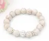 Nouveautés bijoux en perles, mélange de 3 couleurs 12mm perles brins boule extensible Bracelet en perles 12mm acrylique perle Flex Bracelet pour femmes cadeaux