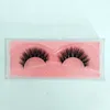 Partihandel 10st 3d mink charmig svart falskt ögonfransar kyskhet makeup skönhet fullband fransar topp eyelash förlängning handgjord privat etikett