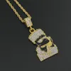 Bling Hip Hop Gioielli Uomo Donna Collana Cartoon Catene d'oro in acciaio inossidabile da 24 pollici per collana da uomo2799247