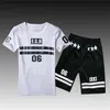 Sommar Tracksuit New Mäns Sport Kort kostym Mäns Fashion Shorts Set Män Utbildning Casual Suit Till Salu