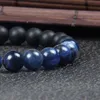 Nowa biżuteria z kamienia mody cała 10pcs partia 8 mm najwyższa jakość naturalna niebieskie żyły matowe koraliki kamienne Lucky Energy bransoletka f241i