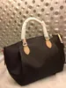 Lady's Handbag XL XXL Büyük Hacim Marka Zarif Çiçek Baskı Omuz Çantaları Tapaklar Ön Pileler Tasarım Fermuarı Yakın 48813 48814