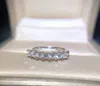 SY moissanite White 9K,14K,18K Gold Jewelry Round Shape Forever Shine A Row Setting Lab Diamond Moissanite Ring With Certificate