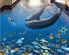 PVC Selfadhesive Floor Beautiful Dolphin Underwater World 3D threedimensional bathroom floor tile floor painting3012902