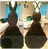 V Neck Black Lace Mermaid Dresses Long Applique Beaded Tiered Layers Backless Formal Party Prom Evening Gowns
