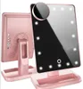 Nuevo Espejo de maquillaje con 20 luces LED, espejo de escritorio, maquillaje de sobremesa, espejo de tocador ajustable con aumento de 10x, espejo con altavoz bluetooth