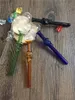 Óleo de VIDRO queimador tubo de estudo pirex ART Tubo de fumar cachimbos de caveira equipamentos de petróleo recycler 12 cm mão Cachimbos cachimbo de óleo queimador de tabaco