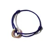 Трехциклические браслеты «Любовь с камнем» из нержавеющей стали 316L, браслеты из веревки ручной работы для женщин, брендовый дизайн5166874