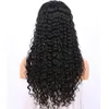 cabelo 9A alta qualidade solto Curly Longo Perucas com bebê cabelo calor resistente Glueless sintética rendas frente Wigs da Mulher Negra