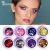 TEAYASON Glitter Sombra Em Pó Maquiagem Ouro Prata Nail Art Decoração Lantejoulas Lantejoulas Dicas de Flash Sombra Solta