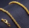 16 tum till 26 tum 6 mm guldpläterad kedjehalsband armband mode 18k guldpläterade guldkedjor för män perfekta halsband GI8905080