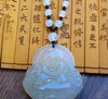 Agate de glace naturelle brésil agate rouge pendentif bouddha riant jade bouddha maitreya pendentif bijoux pour femme