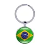 Fooball Keychains World Countries Flag Soccer Key Chain Rings Fans Souvenir Fashion Men Women Key holder Promotion Gifts