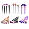 Einhorn-Schrauben-Make-up-Pinsel-Set, 5-teilig, Schwarz, Weißgold, kosmetische Werkzeuge, Gesichtspuder, Lidschatten, Foundation, Make-up-Pinsel-Set