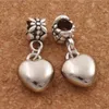 Loving Heart Alloy Big Hole Beads 100pcs lot New Antique Silver Fit European Charm Bracelet MIC3288