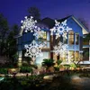 Julprojektorbelysning LED Effekter 16-stycken Mönster Vattentät justerbart landskapsljus med 16 bilder Dynamisk belysning för X-Mas Holloween Party
