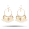 Bohemian Earrings Thread Beaded Kwastje Fringe Drop Dangle Gifts for Women Daily Jewelry 5 Color