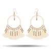 Bohemian Earrings Thread Beaded Tassel Fringe Drop Dangle Gifts for Women Daily Jewelry 5 Color