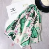 2024 Neue Frauen Chiffon Seidenschalms Fashion Spring Square Polyester Schals Druck Blumen Schal Summer -Schals und Hijabs