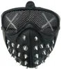 Halloween Mask Mesh And Rivets Punk Fashion Cosplay Personality Cool Face Mask