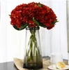 人工的なアジサイの花の頭47cmの偽のシルクシングル本物のタッチハジアのためのハジヤーのためのホームパーティーの装飾的な花10彩色