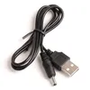 Cavi di ricarica per caricabatterie USB neri da 60 cm / 2 piedi a cavo di alimentazione CC da 3,5 mm con spina / jack DC3.5