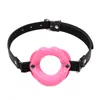 Jouets érotiques Esclave bdsm Bondage Sangle Bouche Boule Gag Fétiche Silicone Cuir Bouche Ouverte Gag Sexe Oral Fellation Adult Sex Toys pour Couples