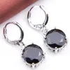 Luckyshine 10 Paar Großhandel Für Frauen Hochzeit Schmuck Baumeln Haken Ohrringe Mode Silber Farbe Vintage Schwarz CZ Ohrringe Heißer