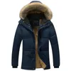 2019 Winterjacke Mittleres Alter Fit für -25 Männer Plus Dicke warme Manteljacke Herren Lässiger Kapuzenmantel Größe 4XL 5XL