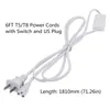 Power connectors Cable wire line longer pigtail Corded Electric with built-in 303 ON/OFF Switch three proung 3 Pin Double End Connector