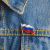 Miss Zoe Russe drapeau Email broches Fladderende drapeau Broches pour Chemise tas cap jas revers Gesp Badge Cadeau Russe Kopers