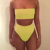 2018 Kadınlar Mayo Bodysuit Yüzme Suit Bikini Seti Yıkanma Swim Yüksek Bel Thong Beach Mayo Siyah Takımları