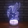 Acrylic 7 Color Meditation 3D LED Nightlight of Bedroom Lamp Livingroom Lights Desk Table Decoration Night Light