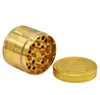 Gold grinding smoke device Mini zinc alloy smoke grinder metal 4 layer cigarette lighter smoke cutter