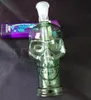 Klassische farbige Shisha-Totenkopfknochen aus Glas, zufällige Farbauswahl, Großhandel für Shisha-Zubehör aus Glas, Zubehör für Glasbongs